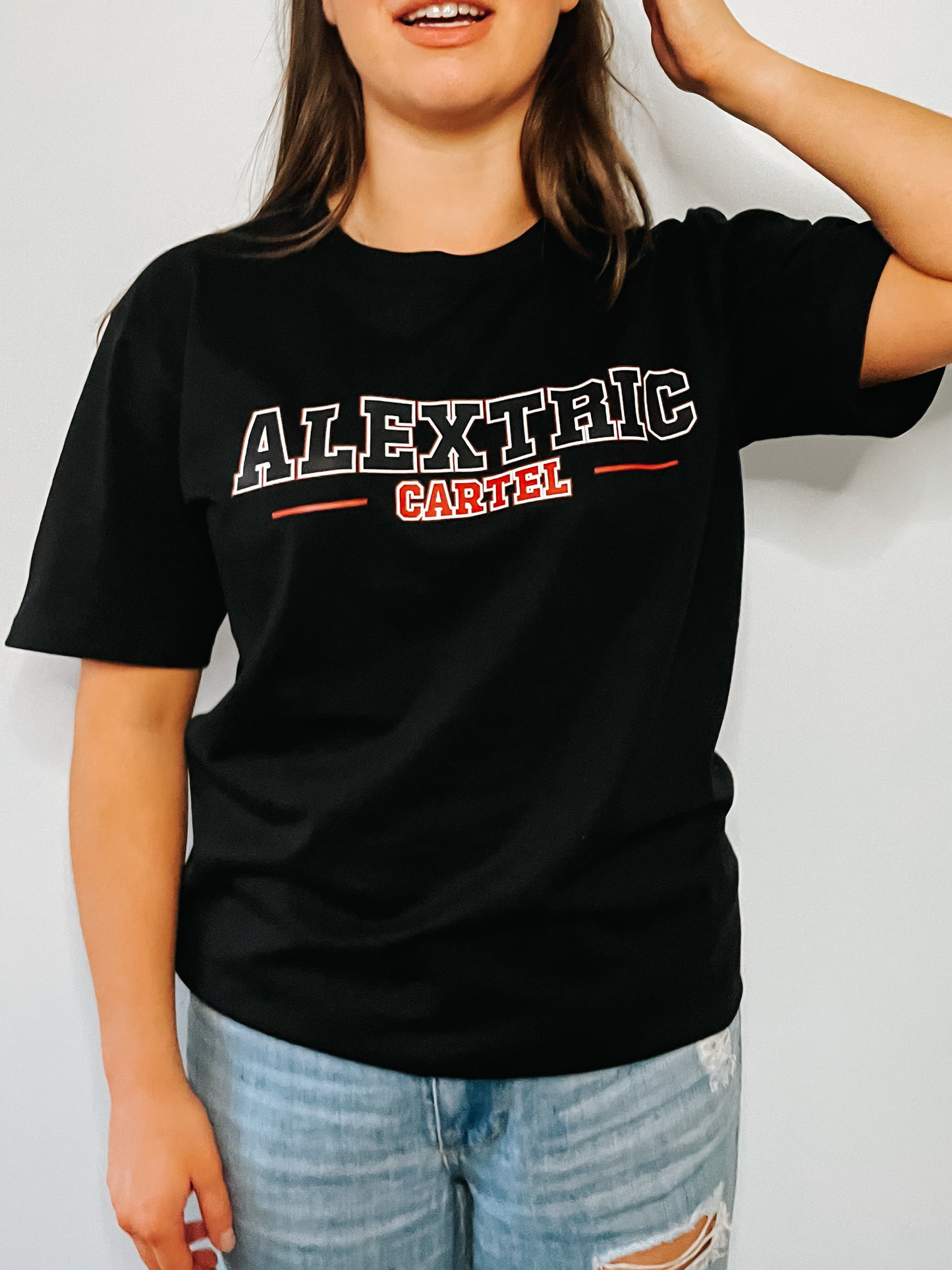 College style Alextric cartel t-shirt in black