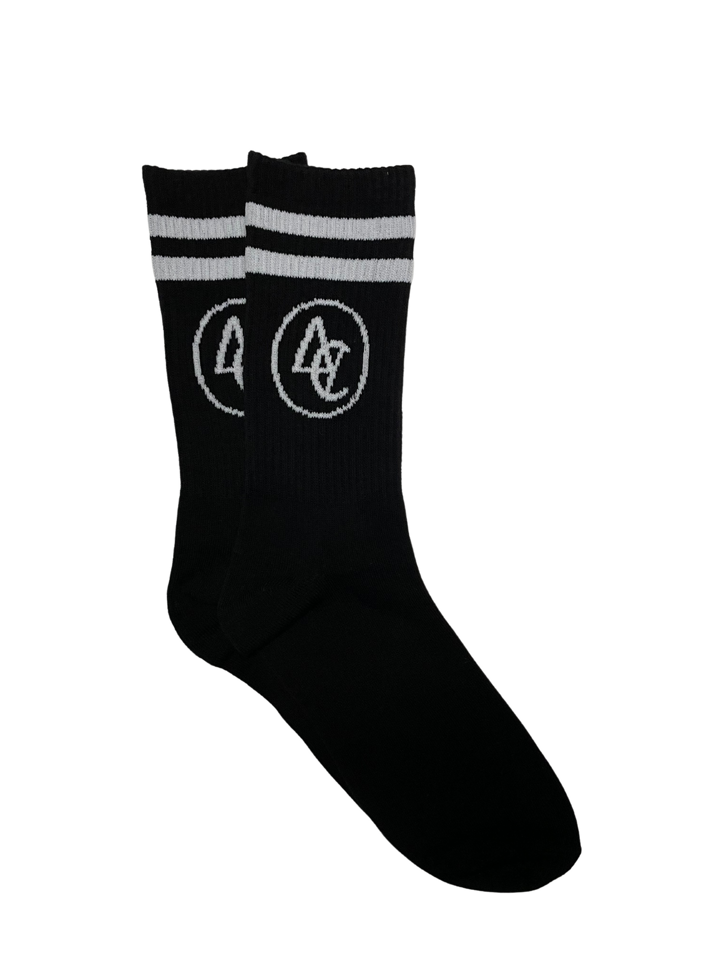 Black Alectric Cartel logo crew socks