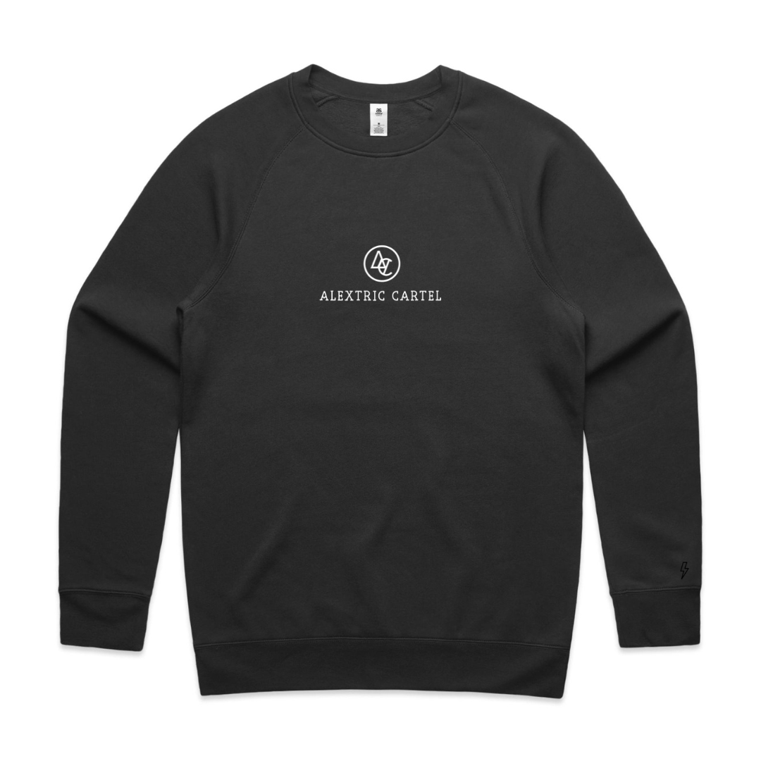 Black staple crew neck jumper