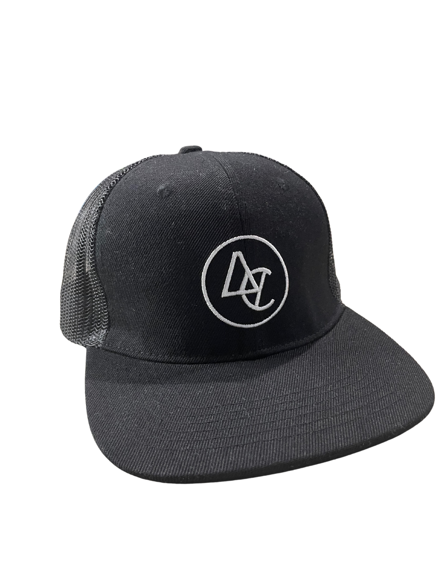 Black trucker hat with Alextric Cartel logo on front