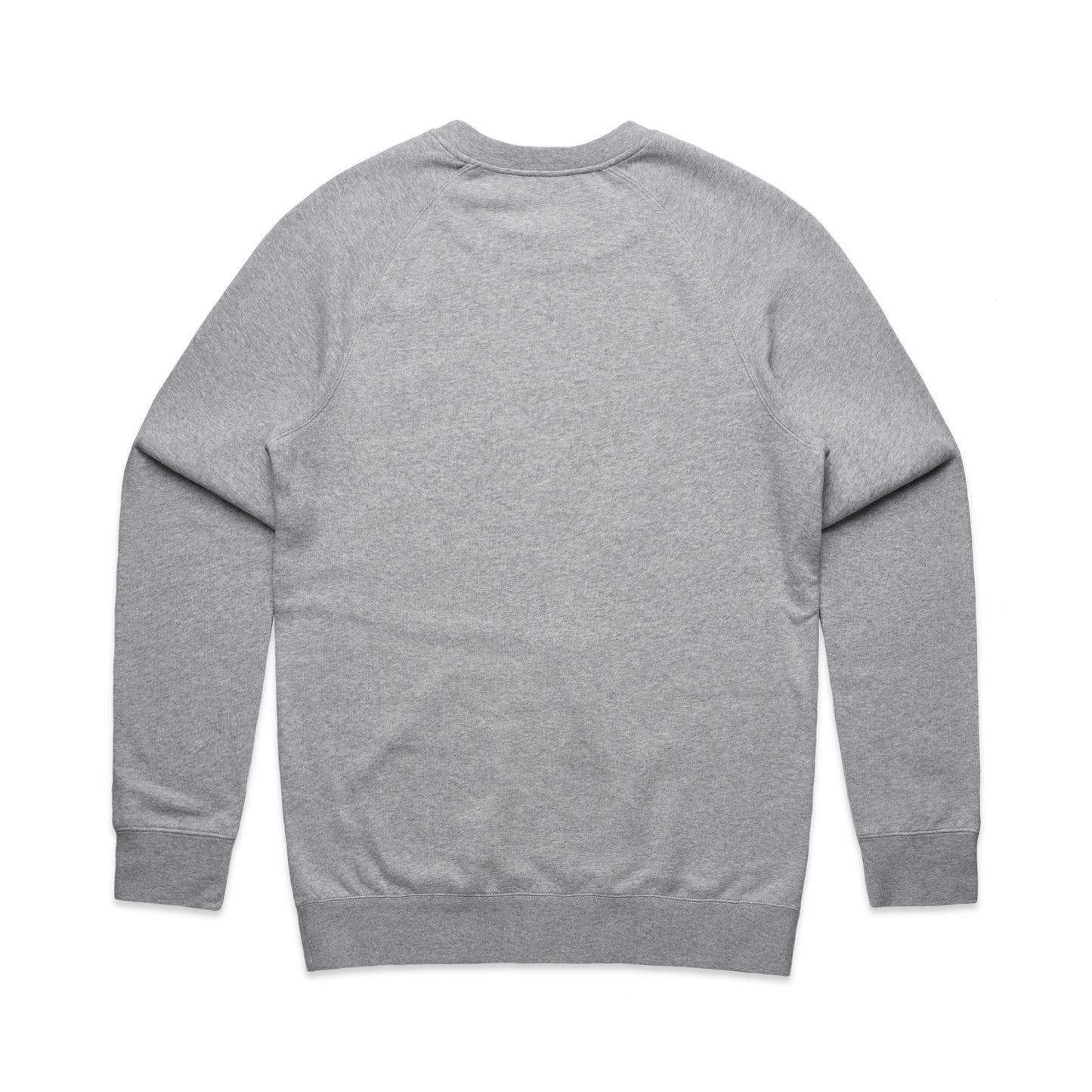 Back view of retro grey crew