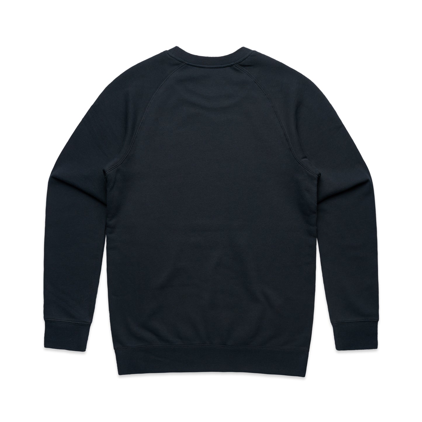 Back view Navy staple crew neck jumper - Alextric Cartel