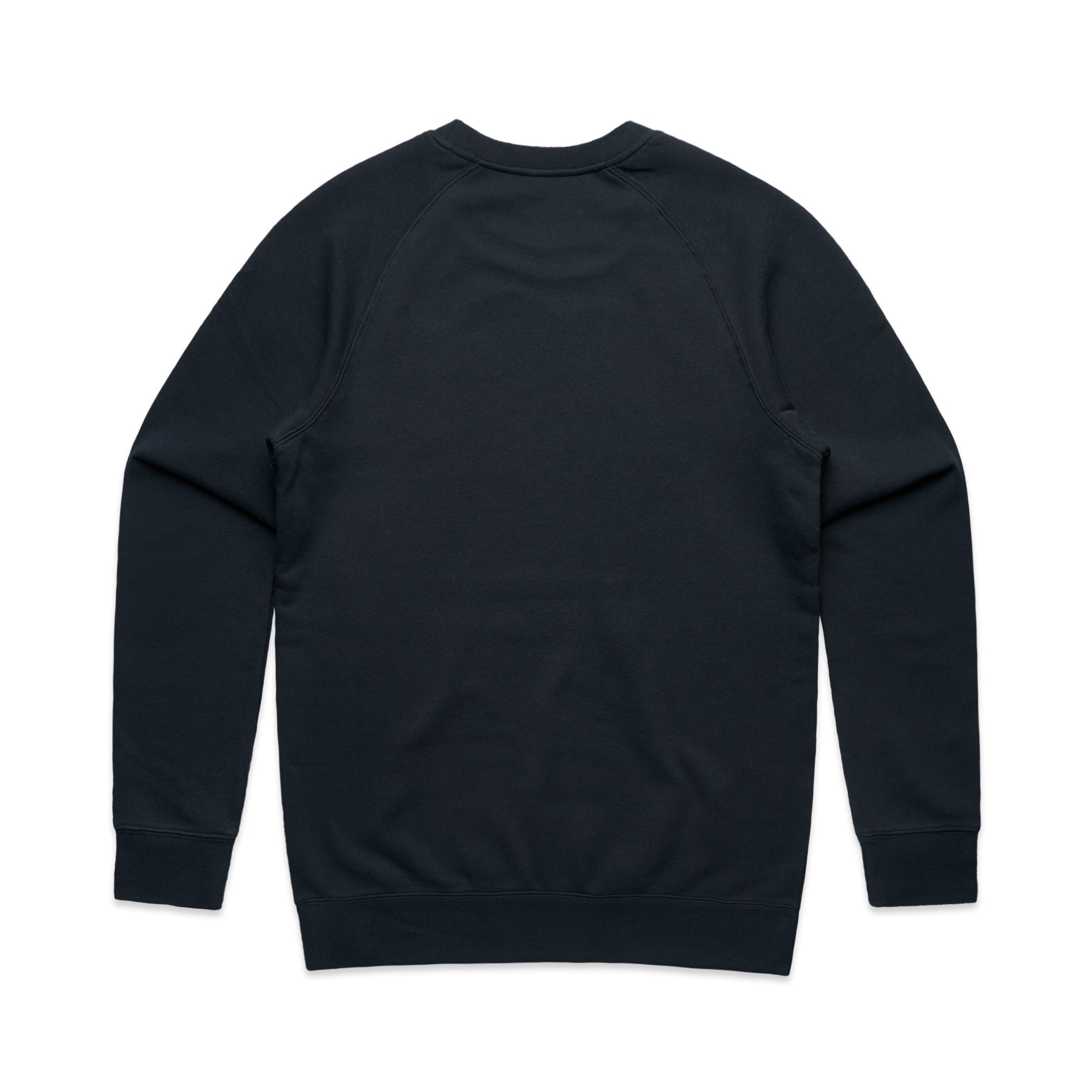 Back view Navy staple crew neck jumper - Alextric Cartel