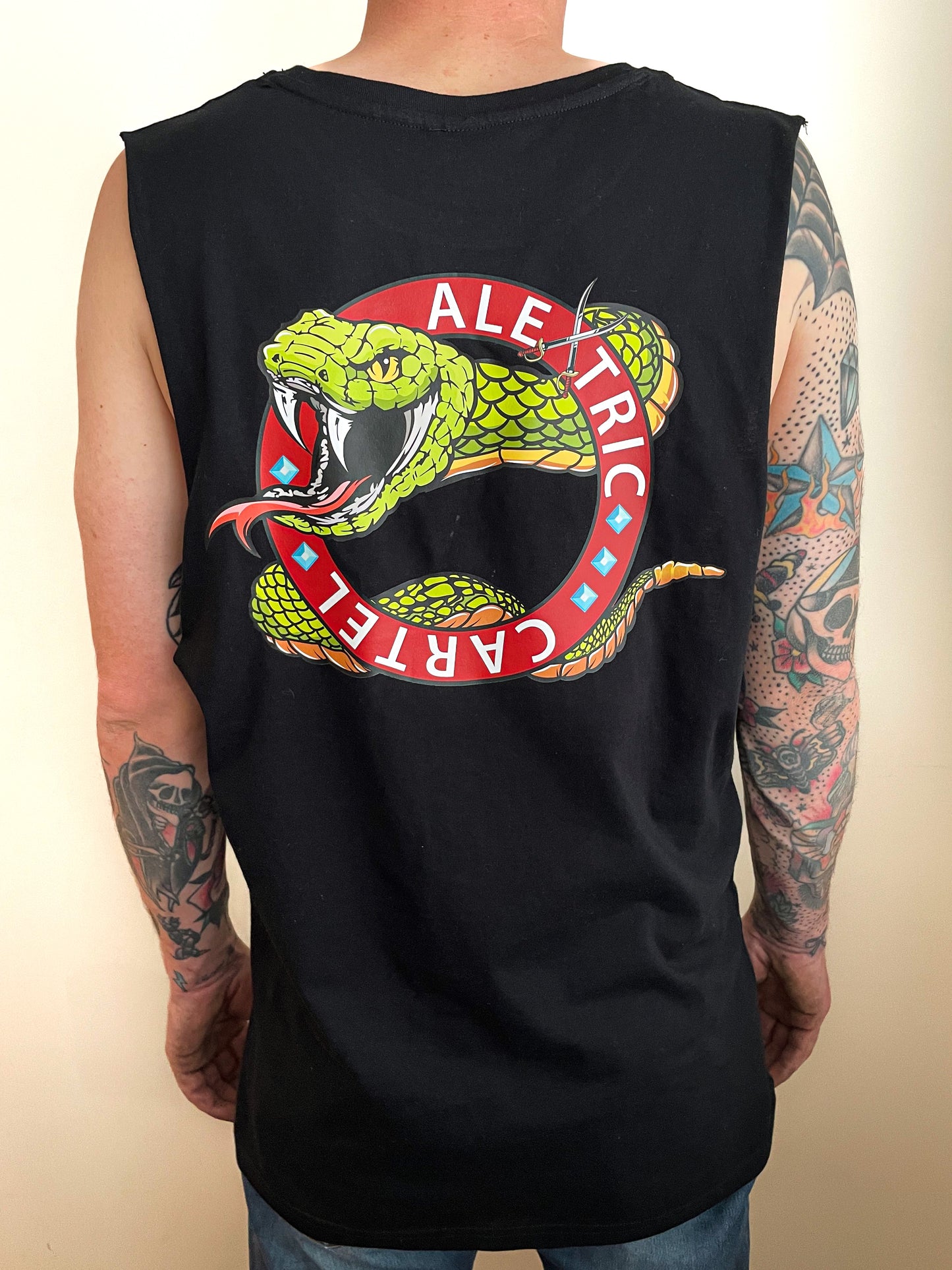 Original snake Alextric cartel cut off singlet Back